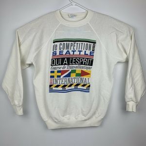 VTG 80’s Qui A L'esprit Course Sweatshirt XL